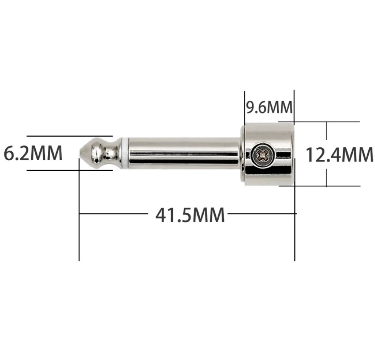 Miwayer DIY 해협오디오 무납땜 6.35 모노 플러그 납땜, 양방향 연결 무료 플러그, 기타 효과 커넥터, 12 개