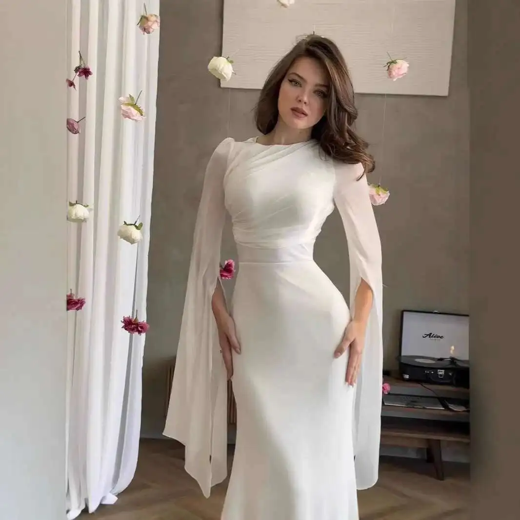 

2025 Autumn Round Neck Bat Sleeve Dress, Slim Fit, Light Luxury, Sexy Dress for Women Summer Dress Robe Vestido Women Elegant