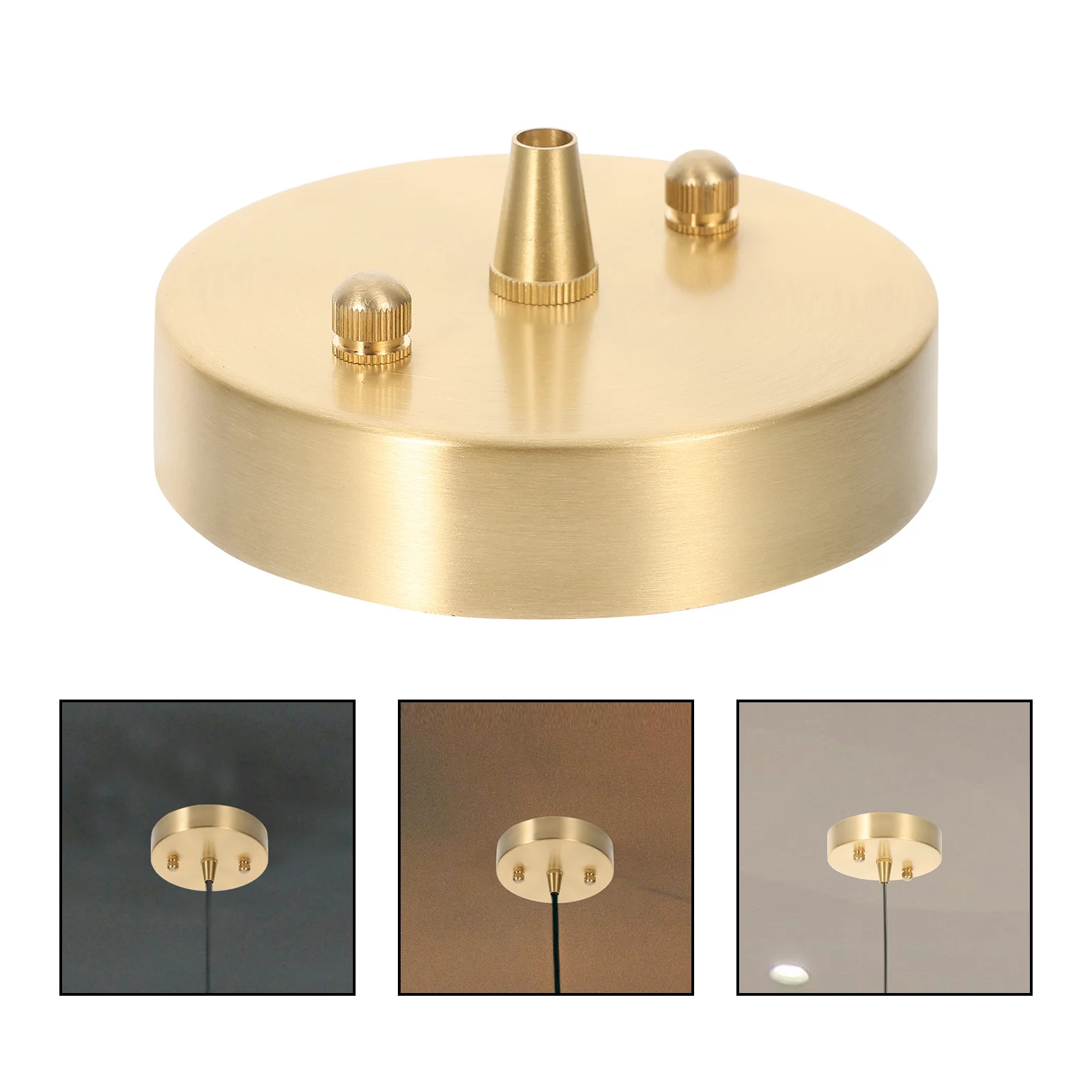 

Ceiling Decor Copper-faced Chandelier Base Fixture Cover Plate Canopy Golden Light