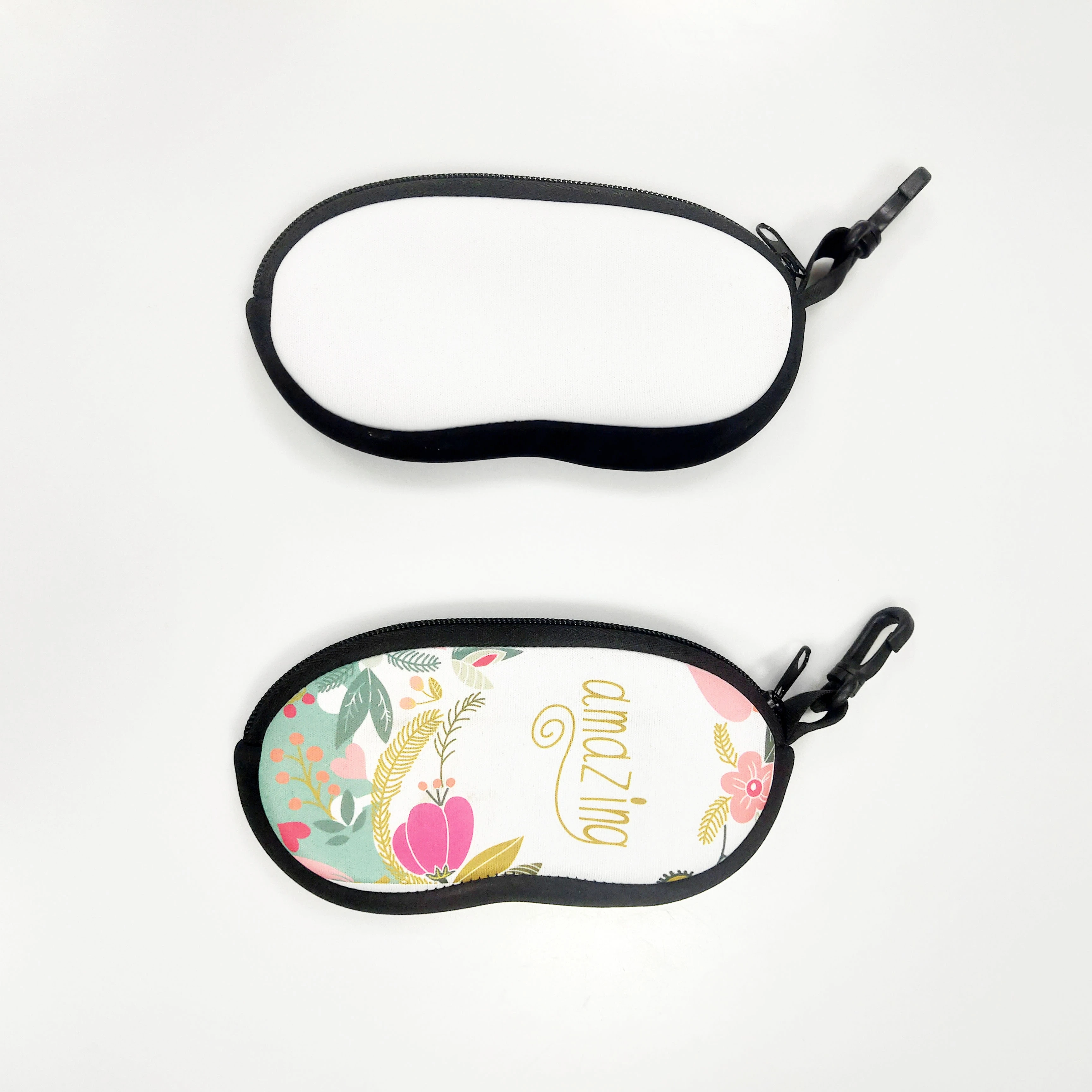 Free Shipping 2pcs Neoprene  Sublimation glasses bag blank glasses case custom DIY printing