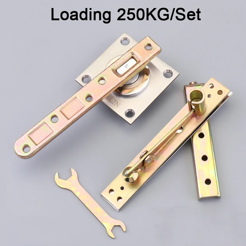 HOT 1Set European Heavy Door Pivot Hinges 360° Rotation Invisible Hidden Door Hinges Loading 250KG/Set Install Up and Down