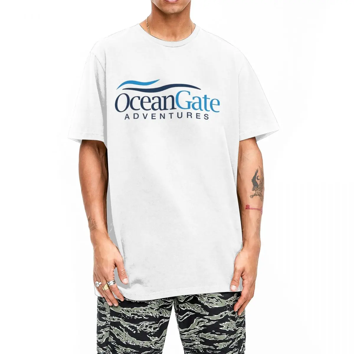 Men T Shirt OceanGate T Shirts Trending Classic Cool Summer Tees Street Style Custom DIY Cotton Clothing Plus Size 5XL