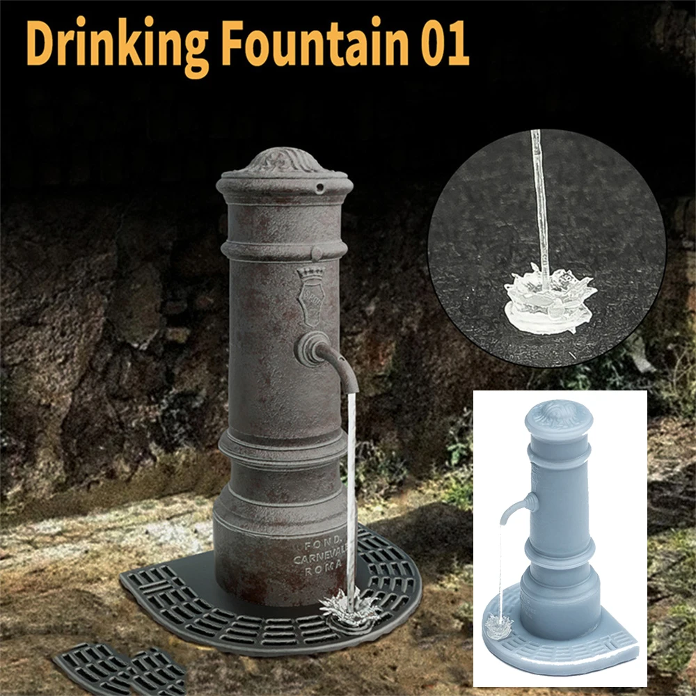 For LIANG-0604 1/35 European Drinking Fountain 01 3D Printed Parts for Model Scene Building Accessories Spart Parts