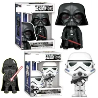 Star Wars Action Figure Toy Cute Darth Vader Stormtrooper Handmade Vinyl PVC Doll Cake Decoration Model Child Birthday Gifts