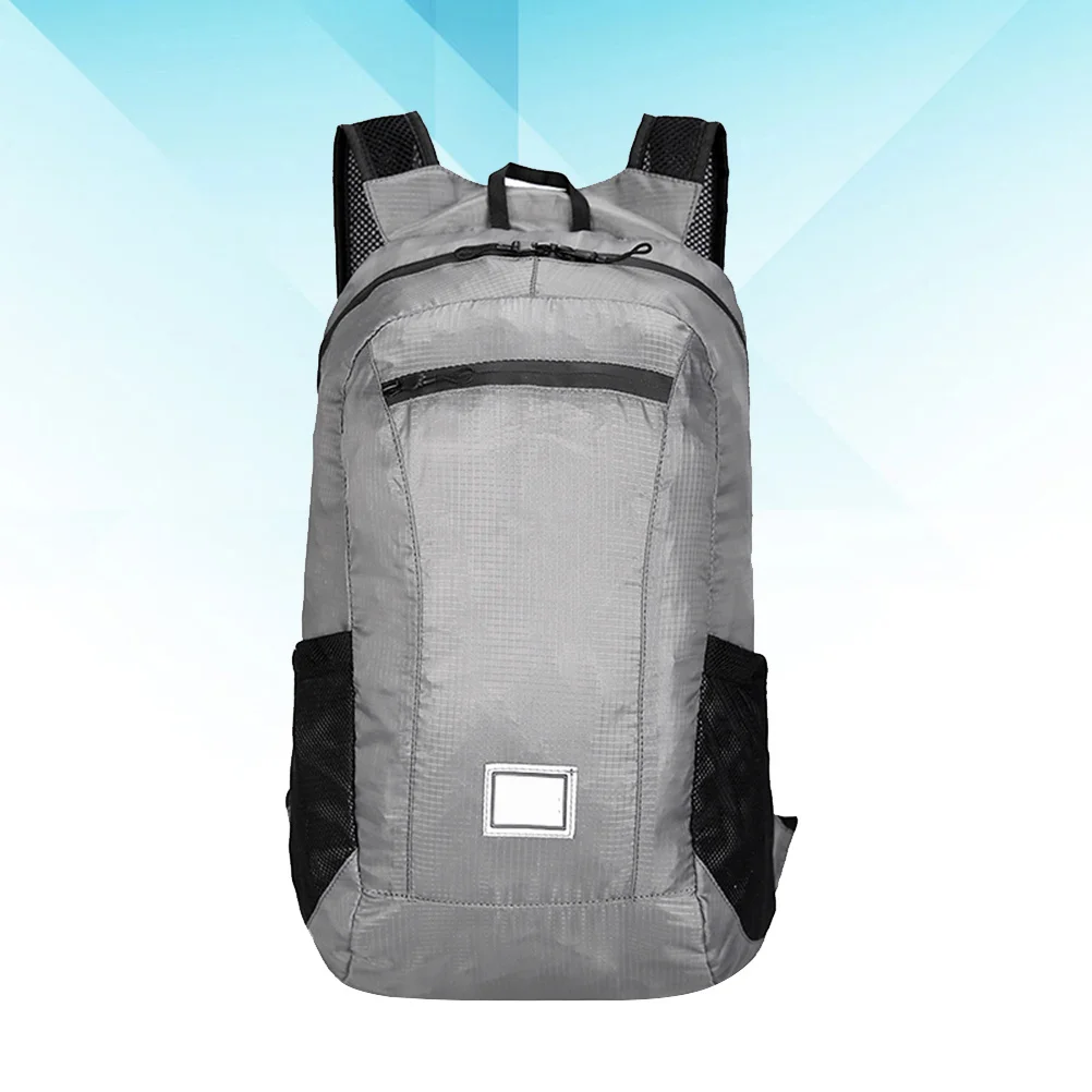 Outdoor Waterproof Hiking Backpack Large Capacity Folding Lightweight for Running Cycling Camping Traveling Daypack Grey