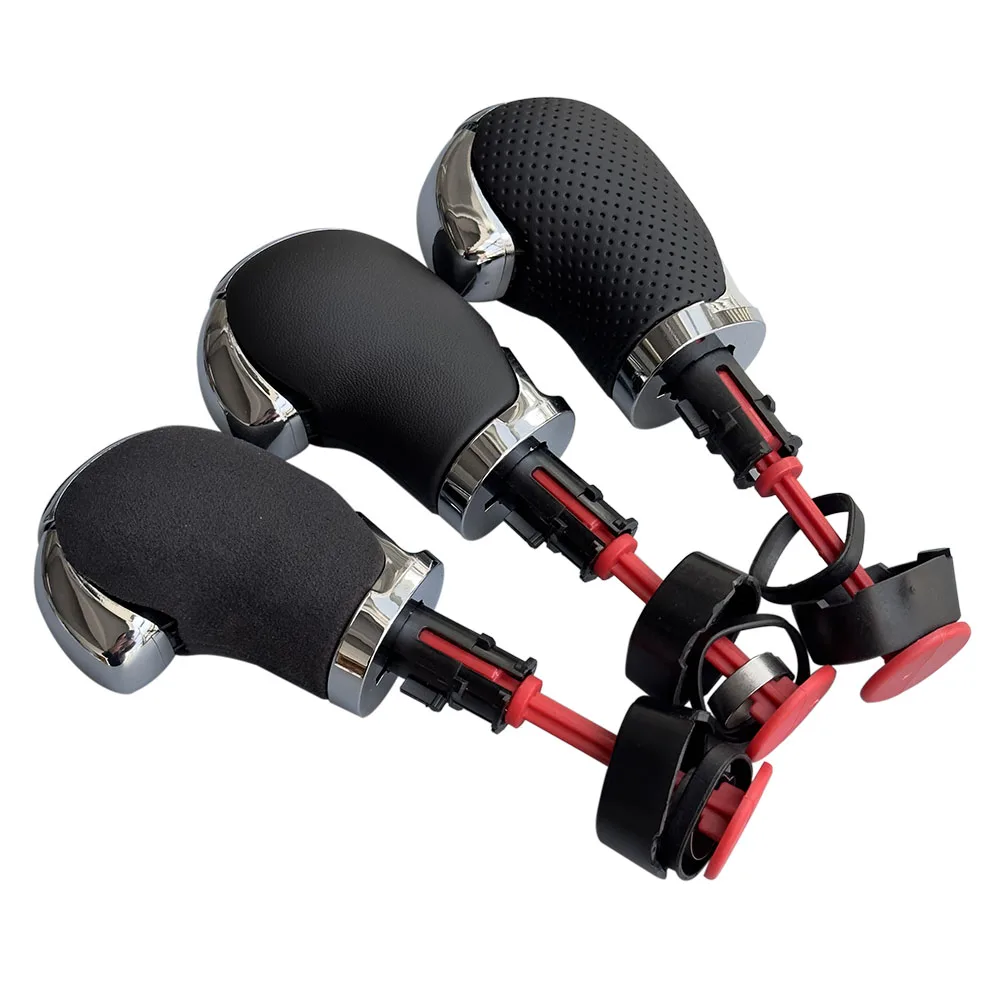 

Для Skoda Octavia Superb Yeti DSG ручка переключения передач головка гандбола кожа с DSG L0GO Cr аксессуары