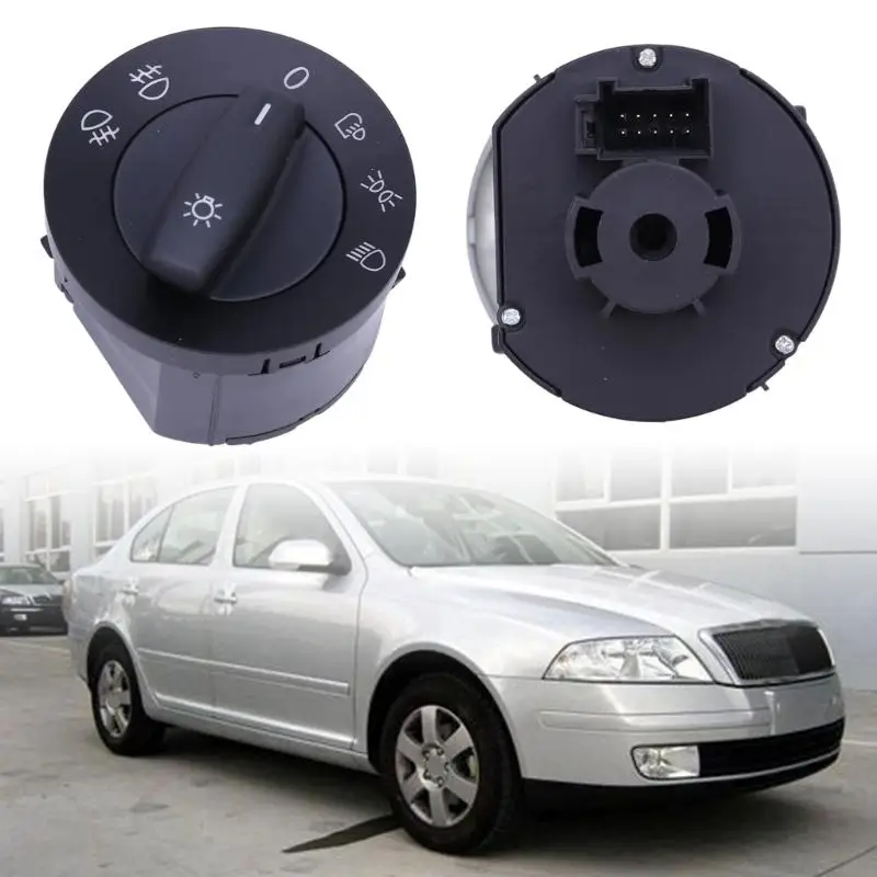 M76E Automotive Lighting Control for Headlights & Fog Lights, ABS Construction with Marked Control Positions & 1Z0941431E