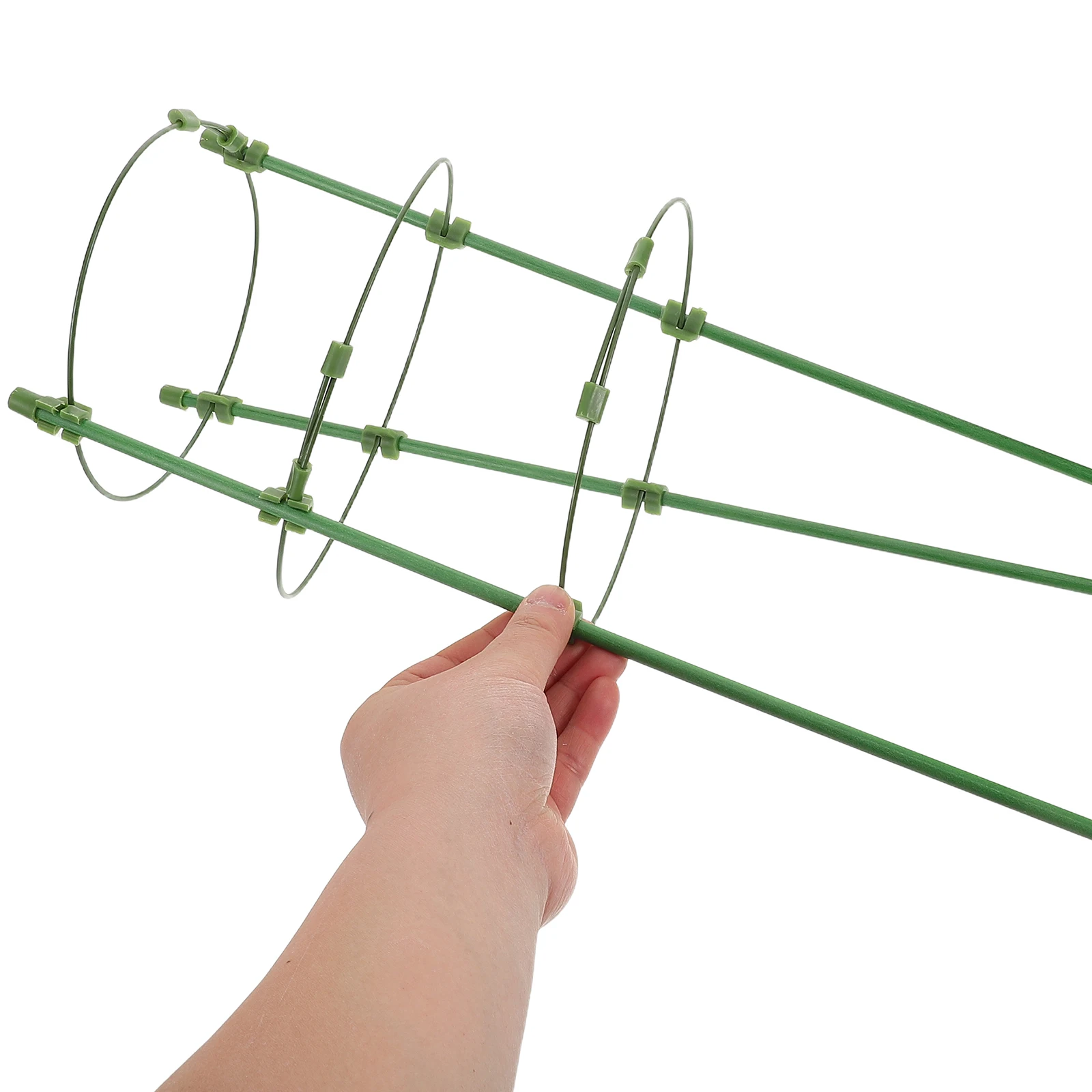 

Climbing Vine Trellis 2 Sets Plant Support Stakes Adjustable Rings Durable Fiberglass Vertical Garden Cucumber Tomato Flower