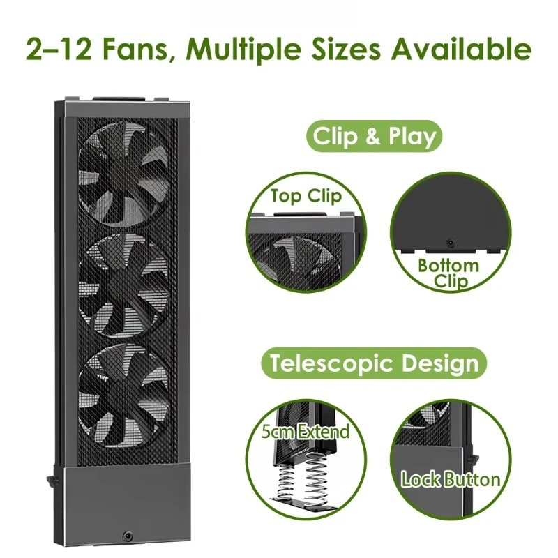 Energy‑Saving Vertical Window Fan for Sliding Window,98CFM DC Brushless Drill‑Free Vent for Damp Room Mildew Prevention