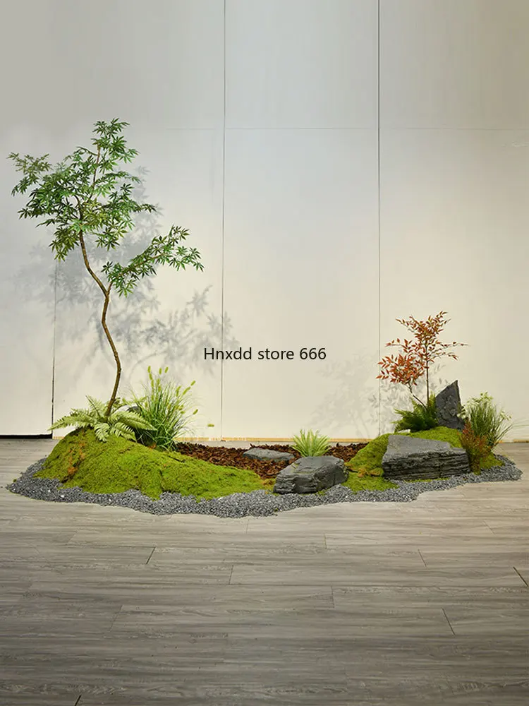 Indoor window simulation green plant combination landscaping green maple landscape decoration