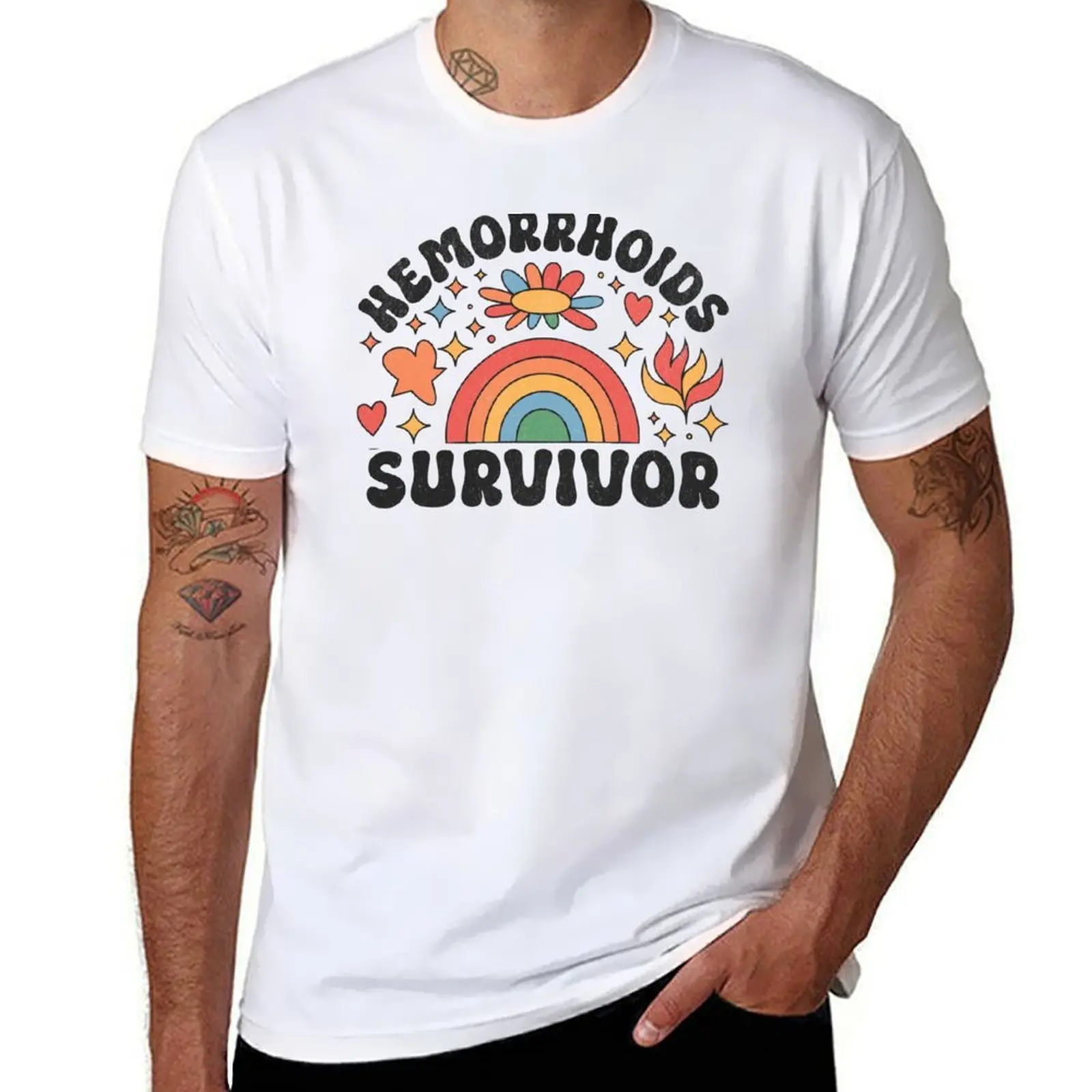 

Hemorrhoids Survivor T-Shirt cotton t shirt pack man t shirt cotton high quality T-Shirt