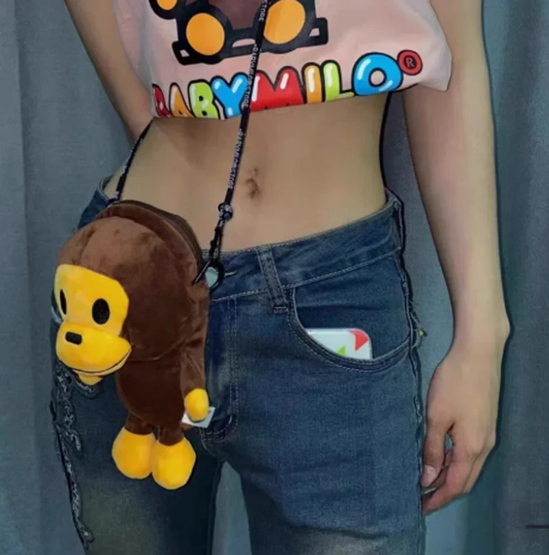 

Новая сумка для мобильного телефона с изображением обезьяны, сумка для телефона Babys Miloed, сумка через плечо, маленькое яблоко, обезьяна, сумка через плечо, подарок для мальчика и девочки