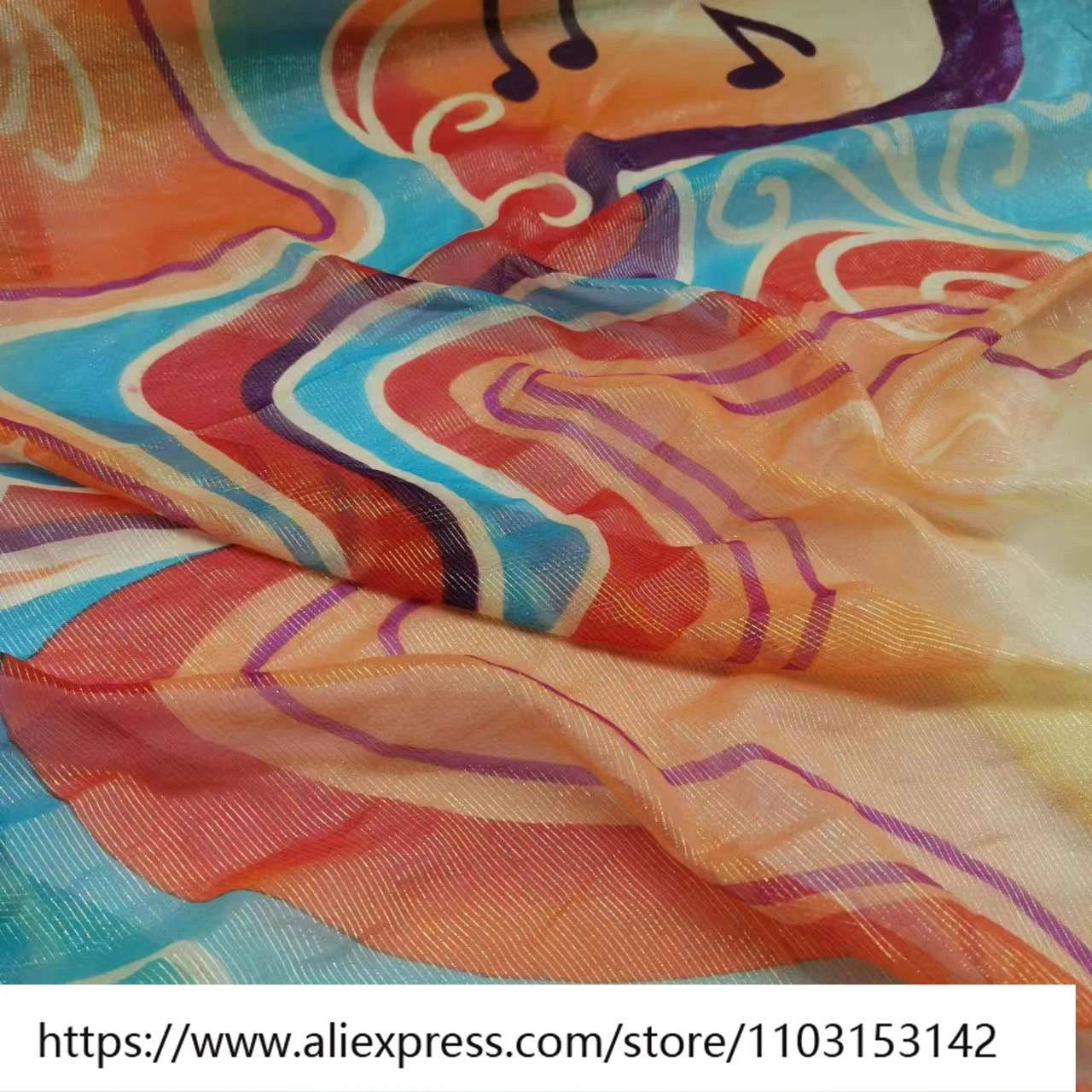 Verão leve e ligeiramente transparente seda qiaoqi cor fio tecido 8momme lolita moda saia cachecol