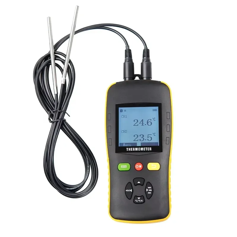 Industrial Digital Thermocouple Thermometer Temperature Data Logger Recorder Portable Thermo Hygrometer for HVAC System