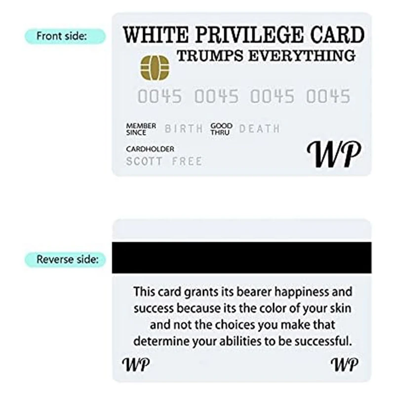 10 PCS White Privilege Card Trumps Everything Credit Card Sets, Wallet Insert Card Romantic Card Business Gifts