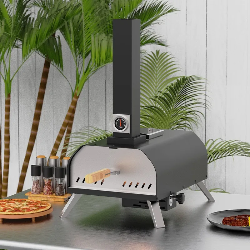 Spot 11 inch manual rotating granular pizza oven household baking pizza oven outdoor portable folding barbecue oven