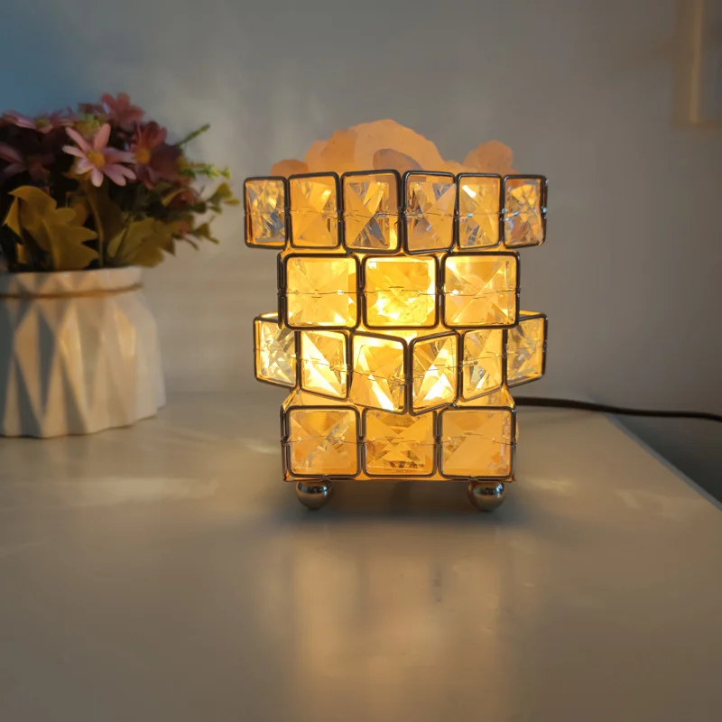 Himalayan Rose Rubik's Cube Atmosphere Table Lamp Nightlight Gives Girl Friend Birthday Qixi Valentine's Day Gift