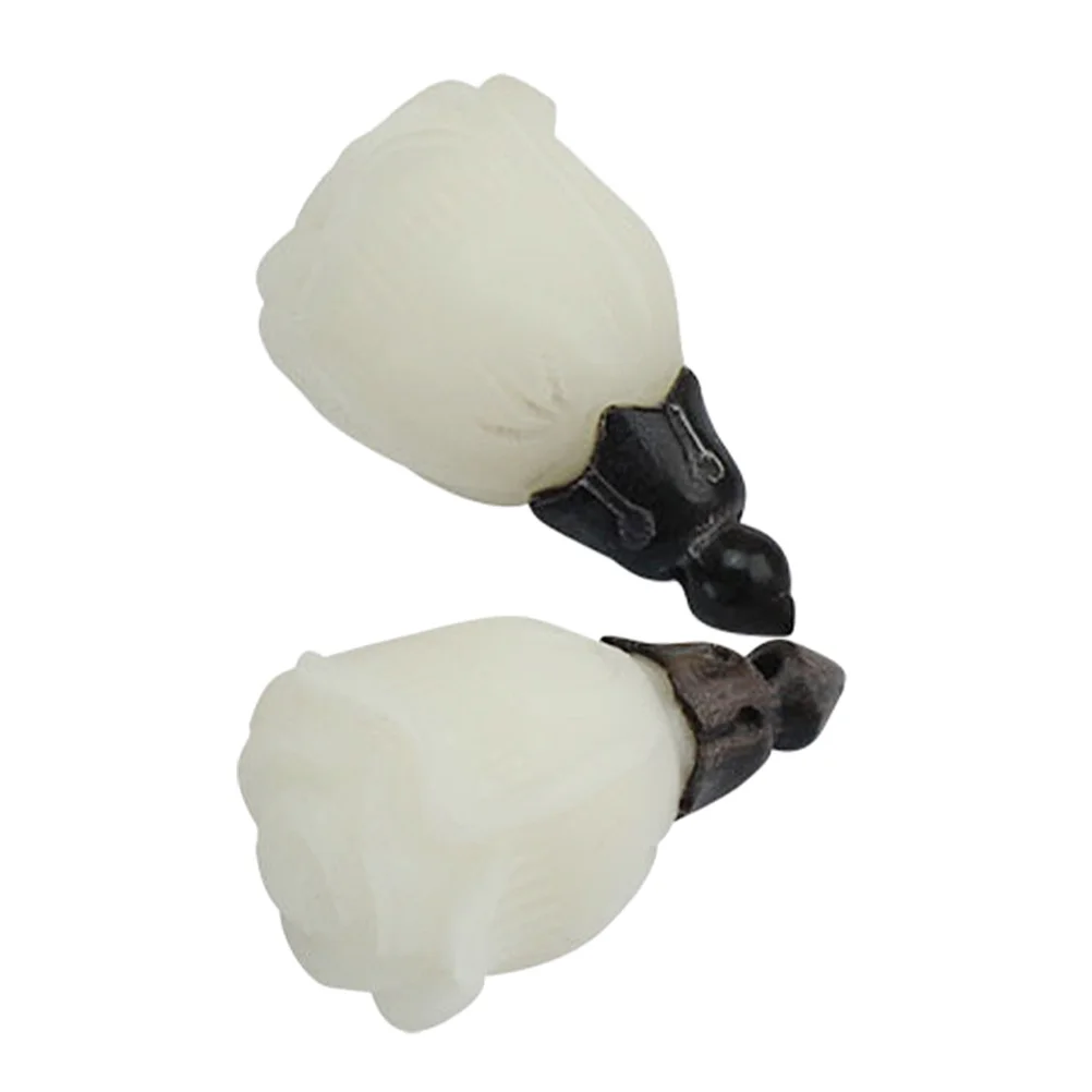 

2Pcs Bodhi Bead Tulip Pendant Hand-Carved Stylish Jewelry Charms for DIY Necklace Bracelet Keychain Making Accessories