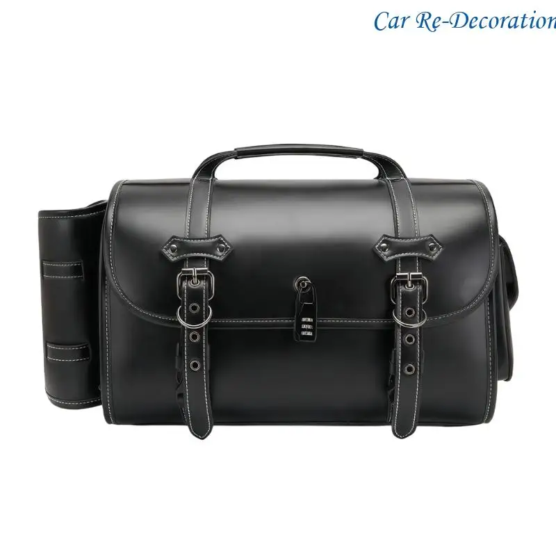 

R58D Tail Bags For Luggage Racks Back Bags Waterproof Tail Bag PU Leather Bag