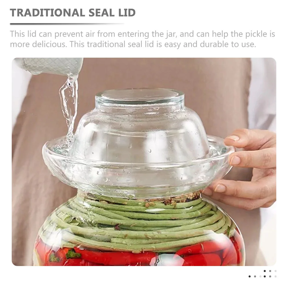 Augurkpot Glazen Deksel 5kg Voedselcontainer Afdichting Gisting Benodigdheden Pot Deksels Deksel voor Voedselcontainer Afdichting