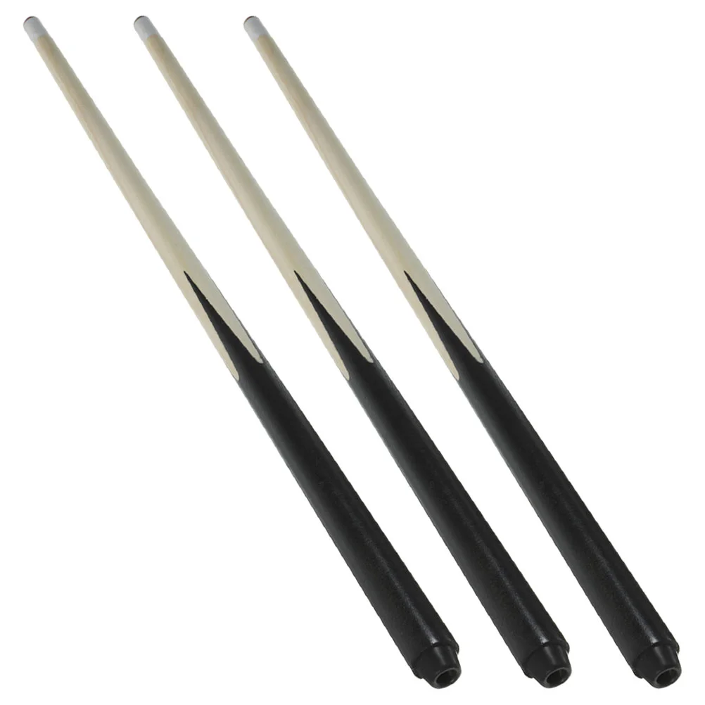 

3 Pcs Mini Pool Cue Sticks Short Billiard Rods for Kids Smooth Wood Beginner Friendly Portable Table Accessory Compact Design