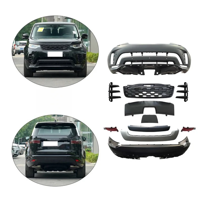 

Auto Body System for Land Rover Discovery 5 2017-2020 to 2021 Facelift Front and Rear Bumper Assemb with Grille