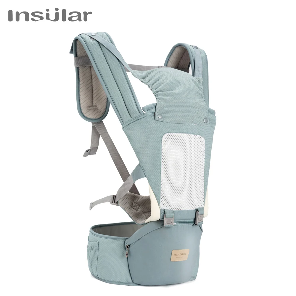 Insular Ergonomics Baby Carrier Sling Portable Child Backpacks Thickening Shoulders 360 Ergonomic Hoodie Kangaroo 0-36 Months
