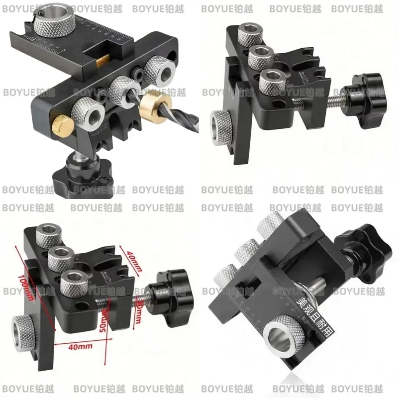 Woodworking Doweling Jig Drill Guide Locator Tool for Pocket Hole Puncher Drilling Positioner Directional Alignment Aid