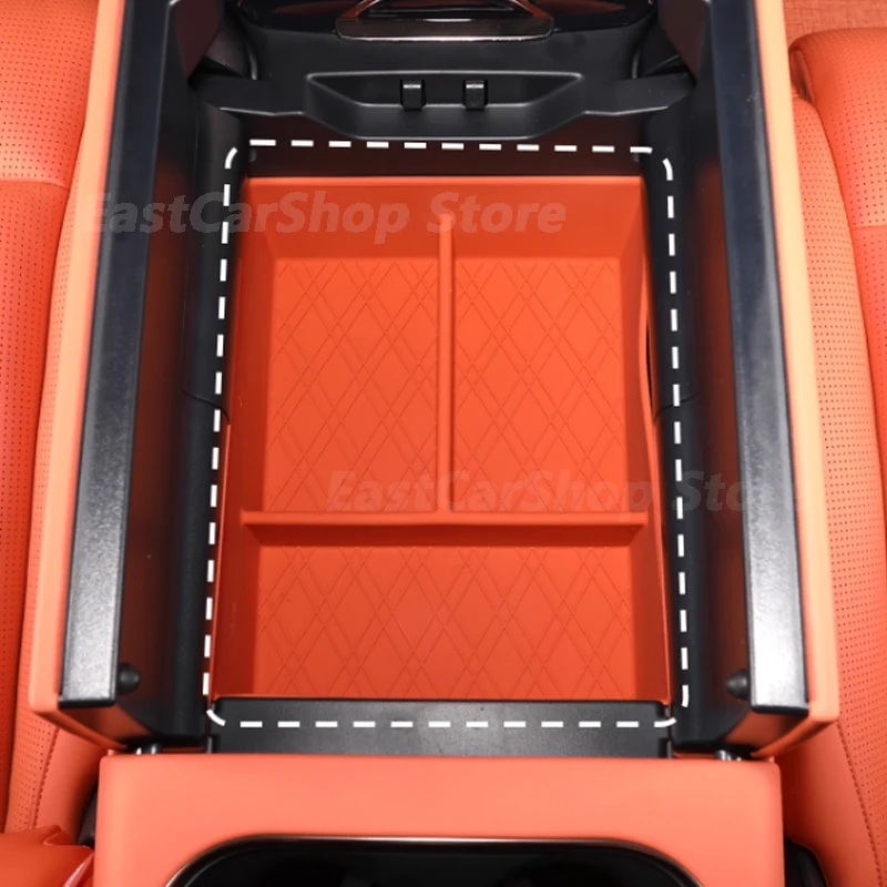 

For Lynk&Co 900 2025 2026 Car Silicone Central Armrest Storage Box Container Car Tray Glove Box Case Car Accessories
