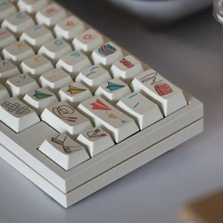 AlephKey Paper Plane Theme Cherry Profile Keycaps 1.5mm Thickness PBT Dye Sub Mechanical Keyboard Keycaps