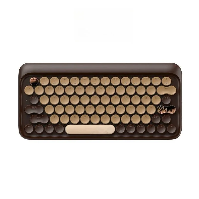 Wireless bluetooth mechanical keyboard lipstick milk tea little yellow duck chocolate apple ipad