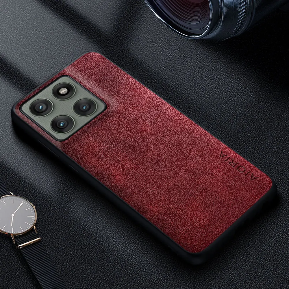 حافظة لهاتف موتورولا إيدج 60 فيوجن برو غطاء هاتف جلدي فاخر بنمط عمل فوندا ريترو بلون سادة #5