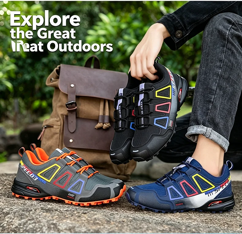 Herren-Campingschuhe, wasserdicht, rutschfest, für jedes Gelände, Sportschuhe, Outdoor-Radschuhe, Wandern, Jagd, taktische Trainingsschuhe – Detail 3