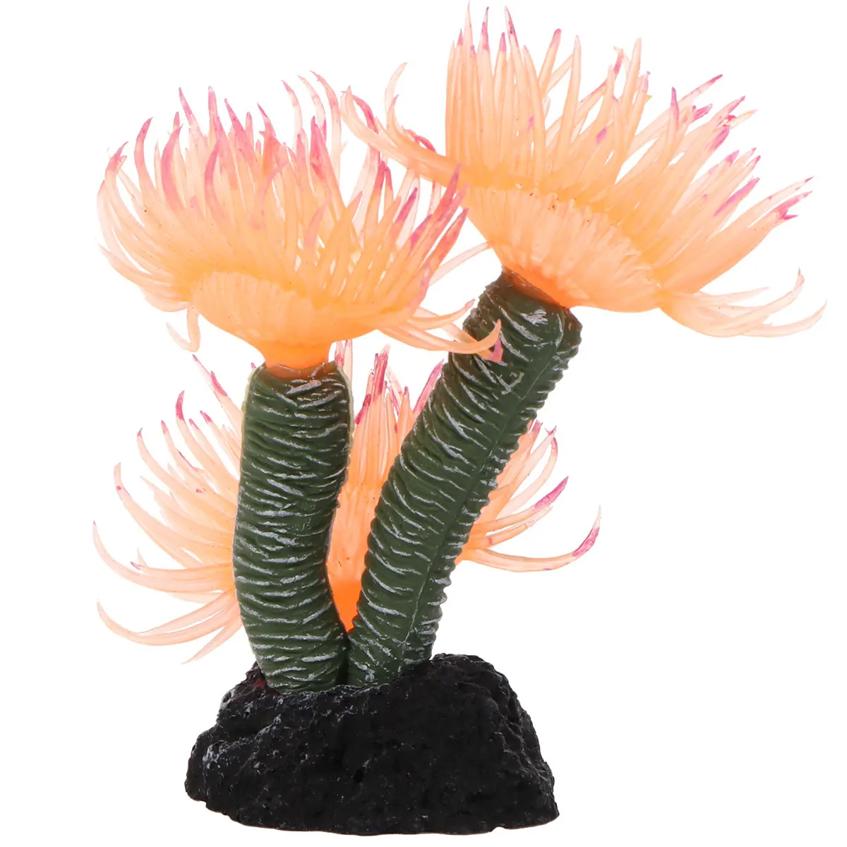 

1pc Artificial Coral Decorations for Aquarium Fish Tank Orange Premium Material Non Toxic Long Lasting Safe Water Pet