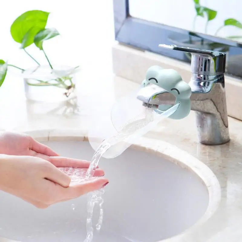 Faucet Kids Extender Water Sink Silicone Faucet Extender For Kids Bathing Faucet Spout Guide Hand Washing Helper For Children's