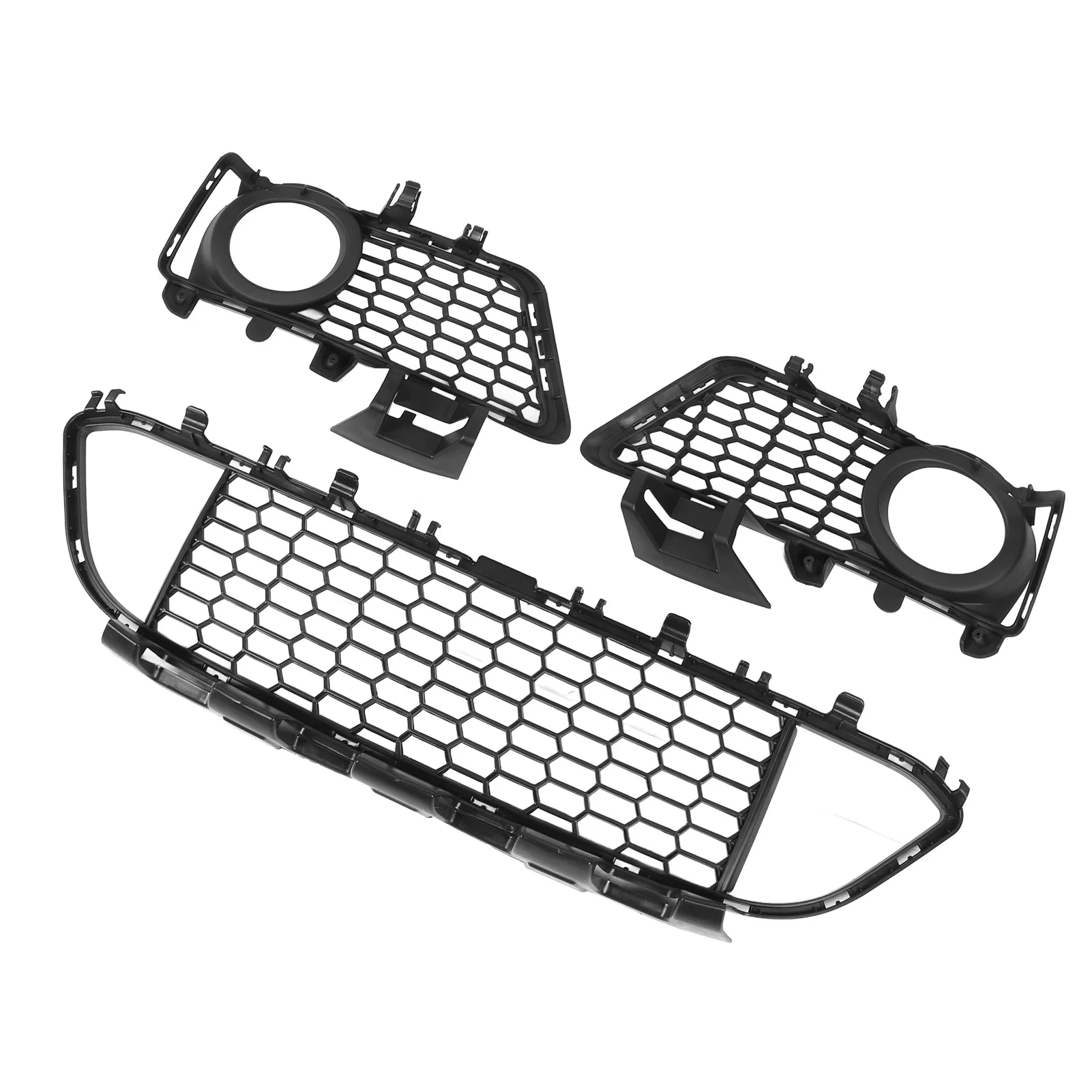 3PCS 앞 범퍼 그릴 51118054156 자동차 범퍼 센터 하단 그릴 트림 커버