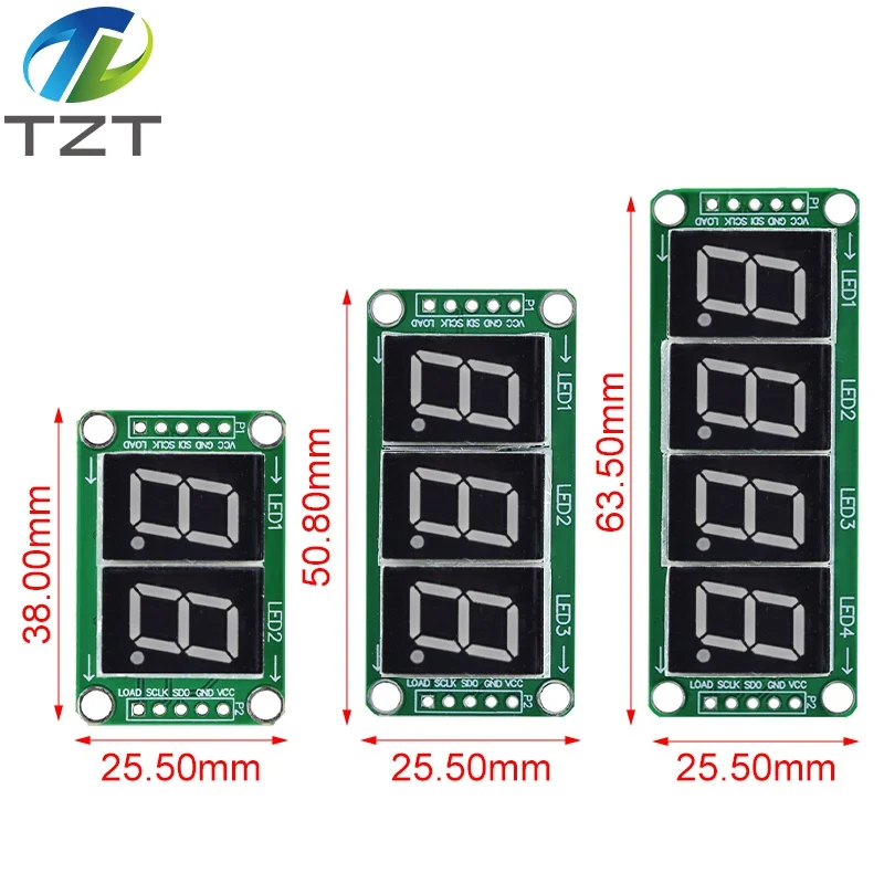 Static Drive 2 3 4 Segment Digital Tube LED Display Module 2 Digital 74HC595 Tube 100% New original For Arduino image 2