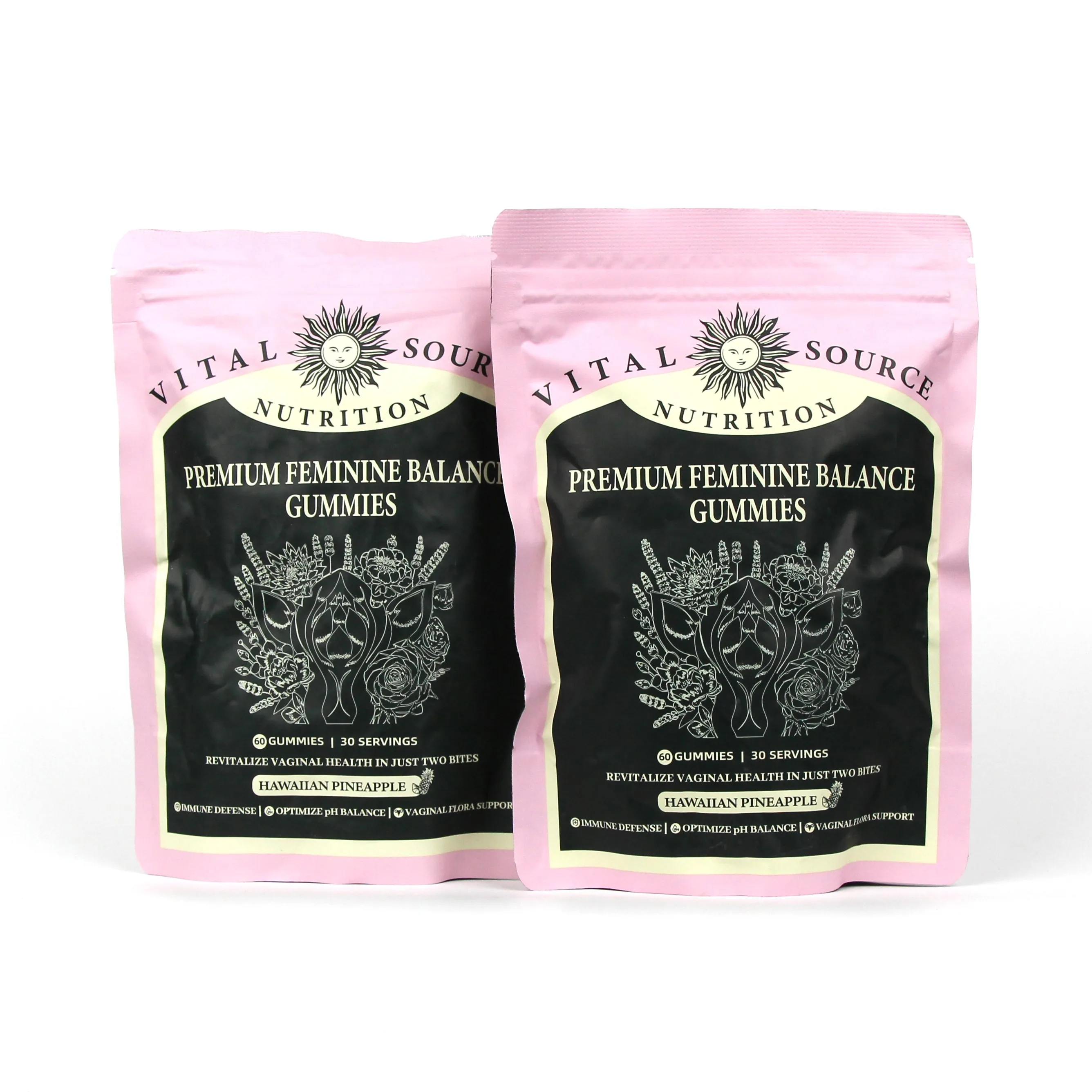 女性の健康とウェルネスに欠かせない栄養源、プレミアムな女性のバランスの取れたグミ、免疫サポート、ビーガン、グルテンフリー