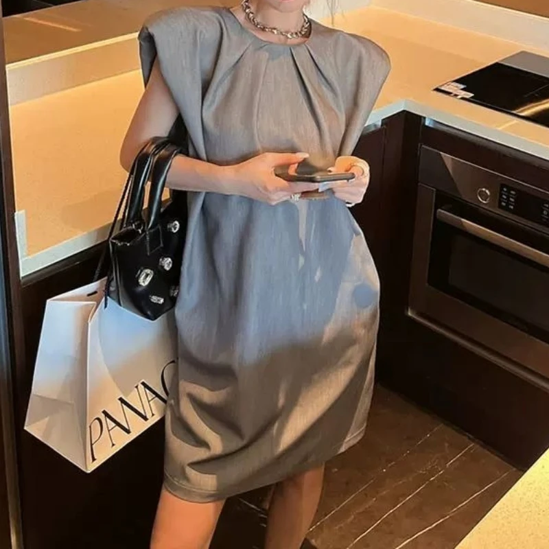 

Sleeveless vest design dress women's French casual niche temperament skirt summer