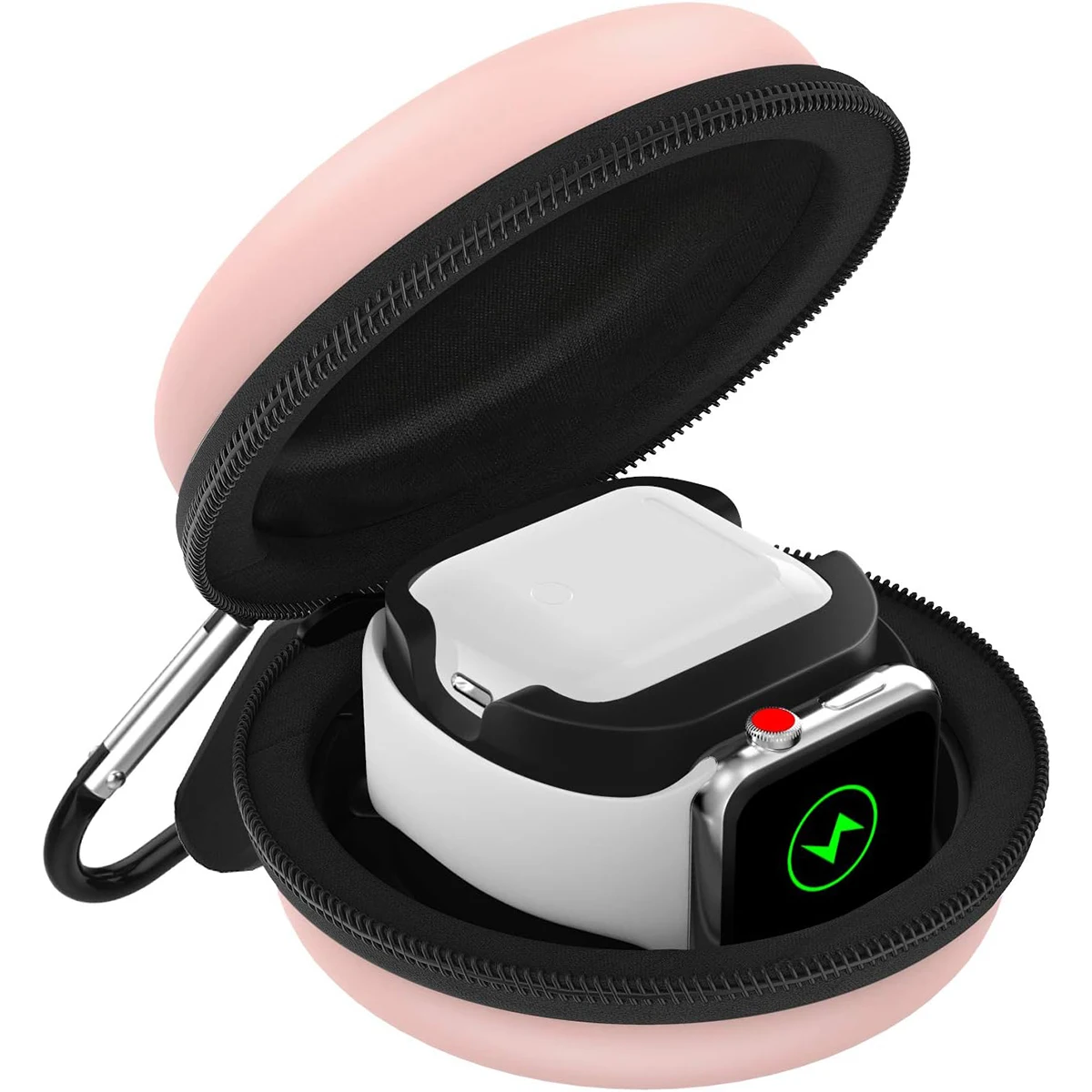 MoKo Travel Case for Apple Watch Series 10/9/8/7/6/5/4/3/2/1/SE Portable Protective Travel Storage Bag Charging Case Station