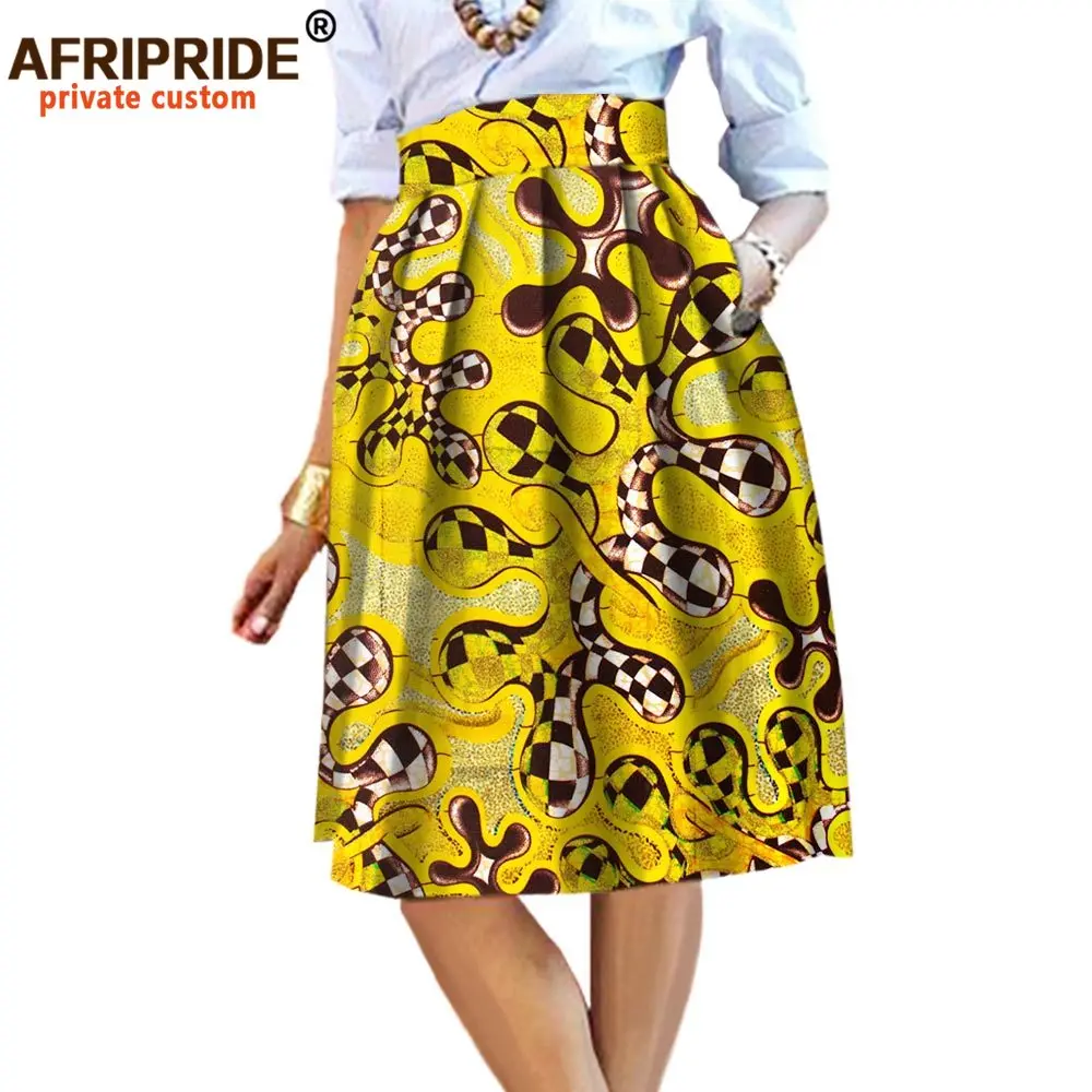 2026 Summer Original African Style Garment Midi Skirt for Women Private Custom High Quality Batik Cotton Femmal Clothing A722704