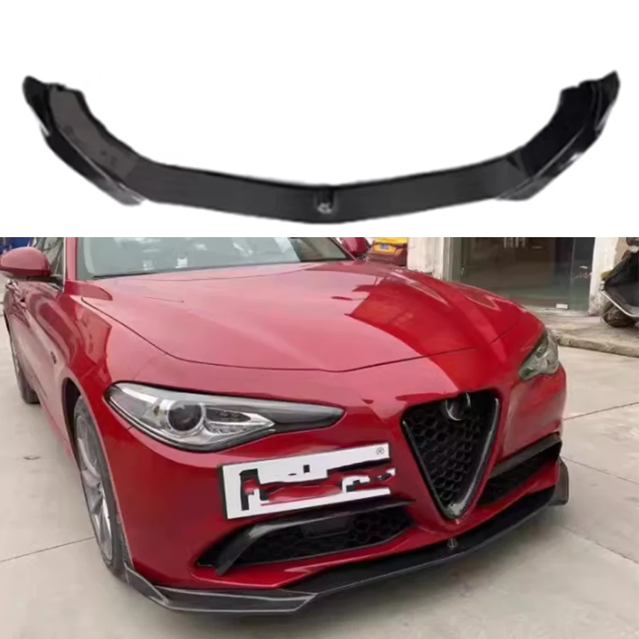  For Alfa Romeo Giulia Carbon Fiber Front lip Car Front Bumper Diverter Spoiler Diffuser Front lip chin Car Accessories body kit