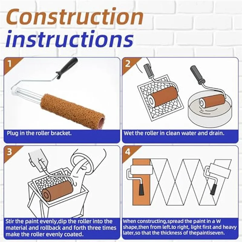 

A98E-Для инструментов для рисования - Набор текстурированных малярных валиков (9 дюймов), идеально подходит для текстурных эффектов стен и потолка.