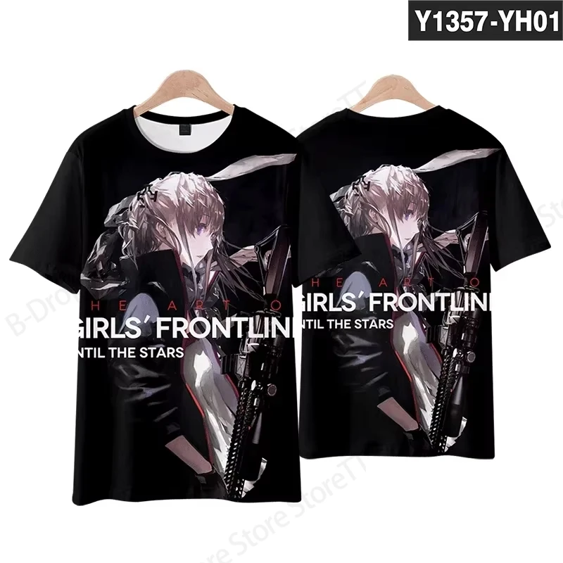 أنيمي لعبة الفتيات المواجهة ثلاثية الأبعاد تي شيرت مطبوع الرجال النساء موضة المتضخم قصيرة الأكمام بلايز تيز الاطفال الهيب هوب الكرتون التي شيرت جديد #6
