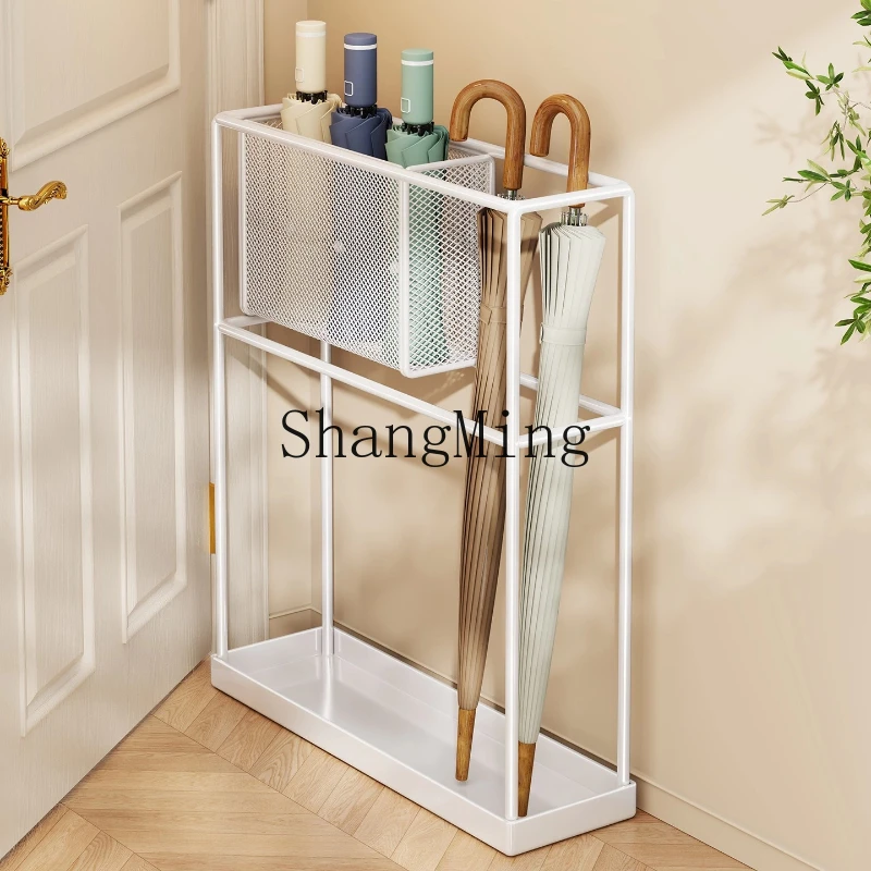 

FG Household Door Crack Umbrella Storage Rack Wrought Iron Drain Shelf Corner Umbrella Storage Rack