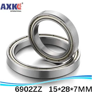 

20pcs Free Shipping Thin Wall Deep Groove Ball Bearing 6902ZZ 15*28*7 Mm Inch Bearing AXK Steel Ra 0.8 Machinery Nanjing Carton