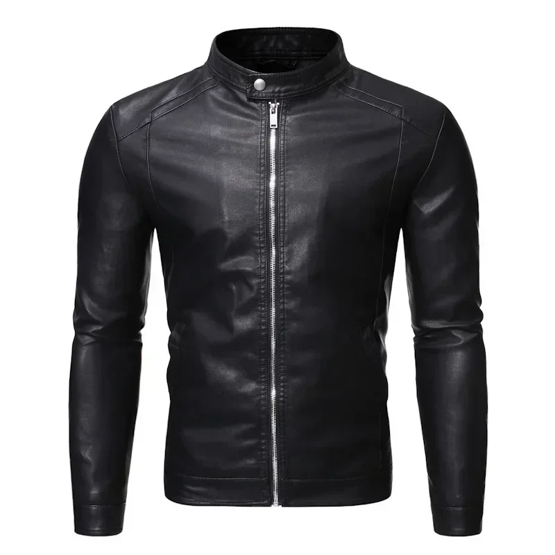 Men's Jacket Clothing Leather Padded Autumn Biker Motorcyclistvarsity Work Wear Black The Most Sold 2023 Zip-up Coat Size M-5XL