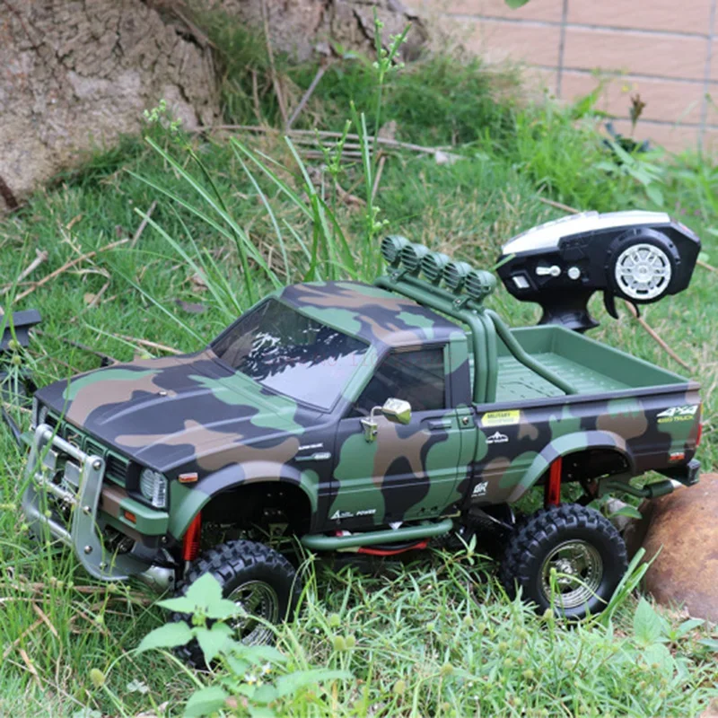 HG 1/10 P417 cztery ciężarówka typu Pickup kamuflażowe wysokiej klasy modyfikacja 2.4g zdalnego sterowania pojazdu do wspinaczki terenowej