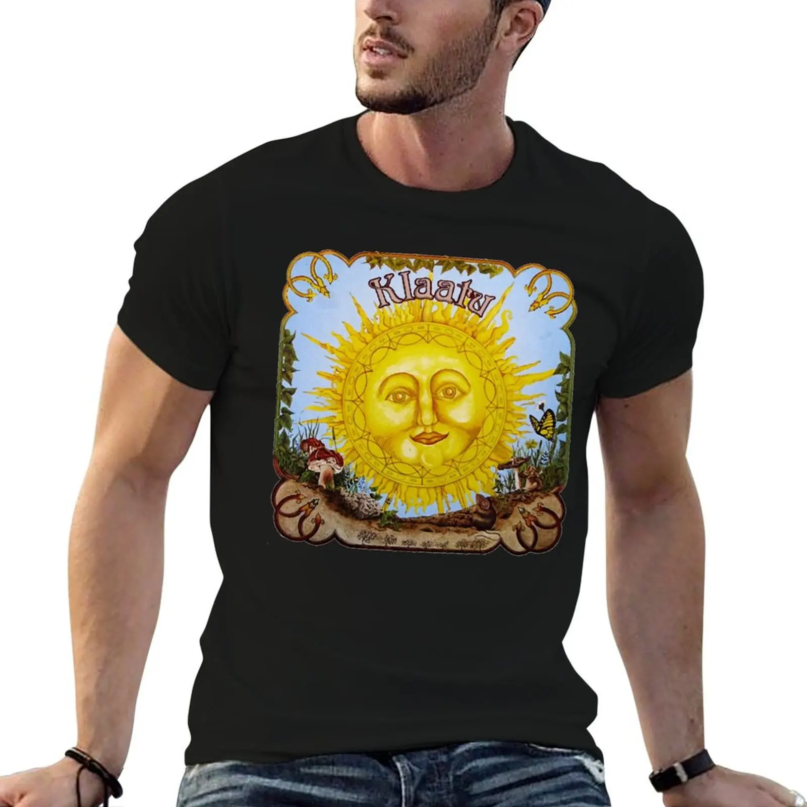 Футболка Klaatu, футболка с изображением аниме, мужская футболка с графическим рисунком, футболки для мужчин, хлопковая футболка