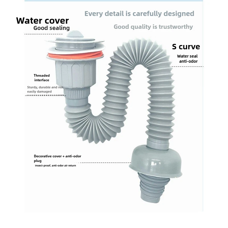 2025 Nieuw dweilzwembad, riool, wastafel, rioolbuizenset, deodorantwastafel, wastafel, gootsteen wandafvoer riool